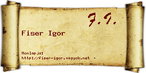 Fiser Igor névjegykártya